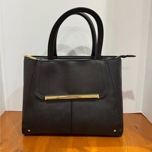 Steve Madden black handbag with textured fabric